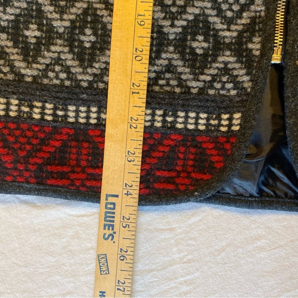 Coldwater Creek Wool Blend V Neck Lined Mixed Pattern Vest Women’s Large - Picture 8 of 9